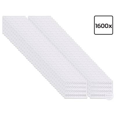 Stack of many white ceiling light panels shown diagonally, labeled '1600x' to indicate quantity or brightness rating.