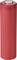 Red cylindrical battery standing upright, showing upper contact surface.