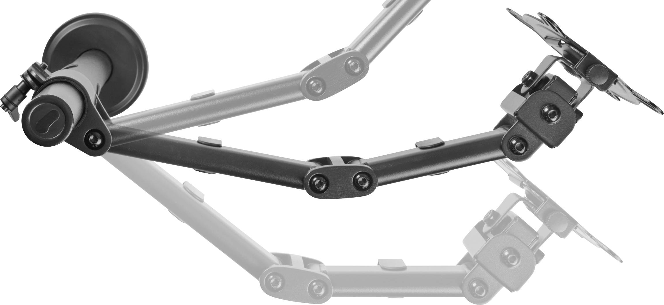 One For All Smart Single black Monitor desk mount 33 cm (13) - 81,3 cm (32) Black Height-adjustable, Swivelling, Swivelling