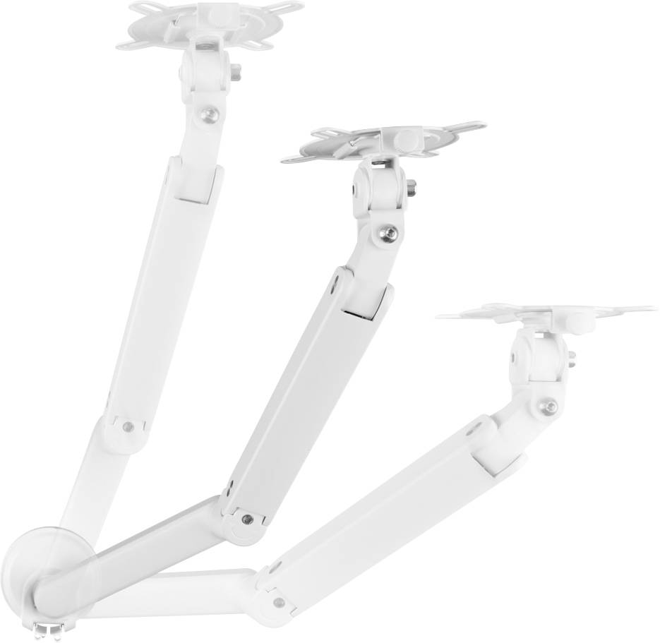One For All Solid Single white Monitor desk mount 33 cm (13) - 88,9 cm (35) White Height-adjustable, Tiltable/rotating, Swivelling