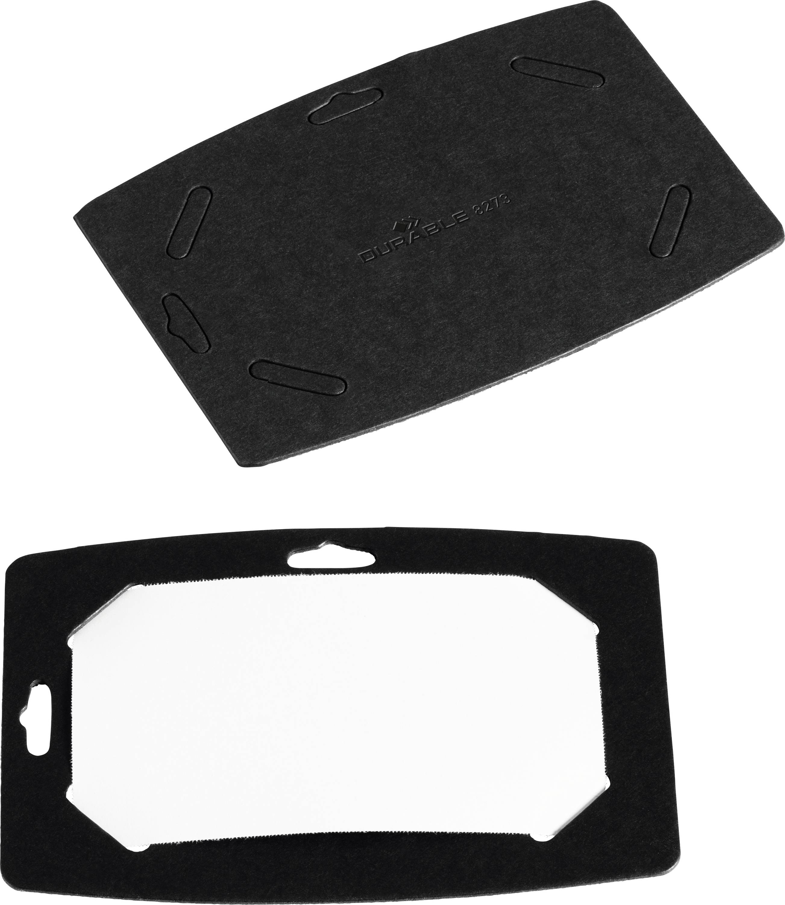 Durable 827201 Name badge (W x H) 75 mm x 40 mm Clip, Chain, Fabric ribbon, Reel 20 pc(s)