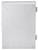 Grey plastic cover of an electrical socket, widely used mounting plate, robust and weatherproof.