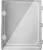 Transparent plastic wall mount with a perforated interior section, suitable for technical devices and neat cable management.