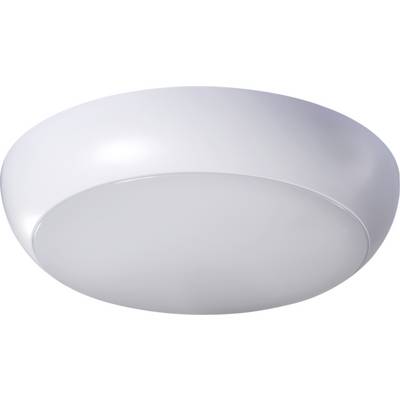 White circular LED ceiling light with a smooth, modern design, suitable for contemporary indoor spaces.