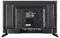 The image shows the back of a flat-screen TV, featuring various input and output ports, ventilation areas, and a manufacturer label.