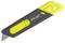 A grey and yellow safety knife with a trapezoidal handle, suitable for precise cutting tasks.