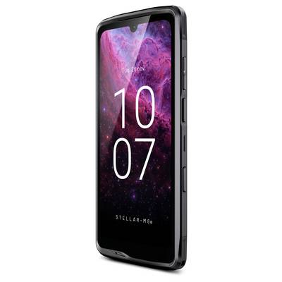 The image shows a smartphone with a violet-burgundy, misty background and the time '10:07' displayed on the screen.