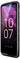 The image shows a smartphone with a violet-burgundy, misty background and the time '10:07' displayed on the screen.