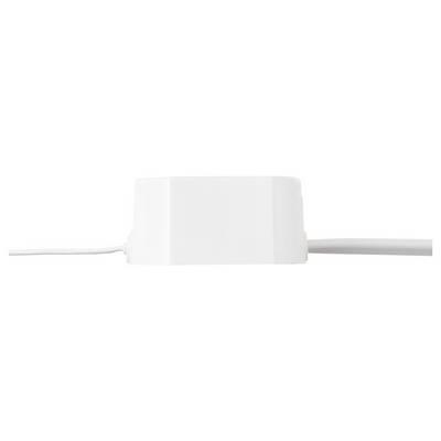 A white, cylindrical sensor or device with a cable for power supply or communication, set against a neutral background.