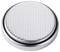 A round silver metal plate with many small, evenly distributed bumps on the surface.