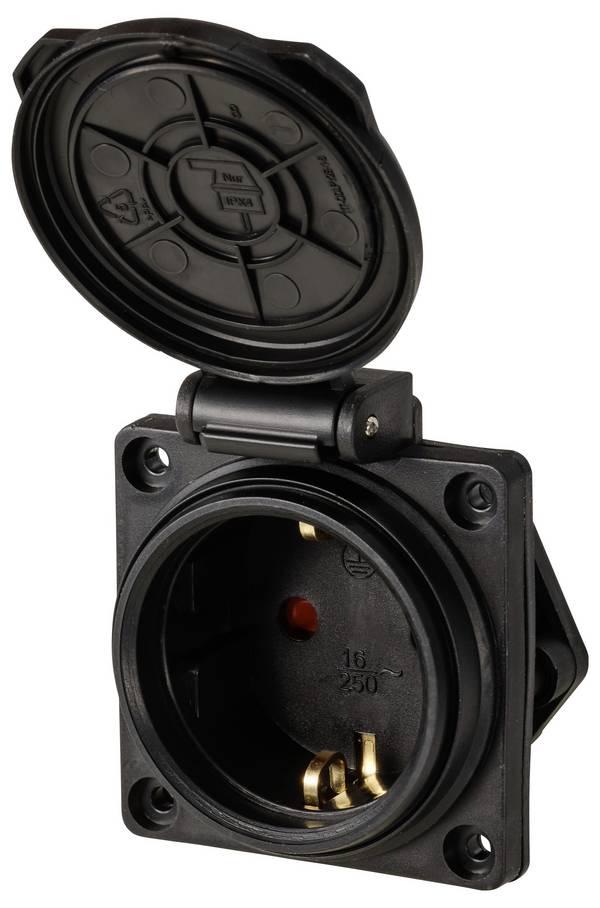 Sygonix SY-6746374  PG socket   IP44 Black