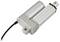 Electric linear actuator with silver housing and cable connection, suitable for precise motion control in machinery.