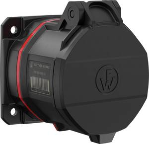 Walther 610306 – Spina Industriale Da Parete 16A 3P 230V Blu, Ingresso Cavo Superiore, 6h