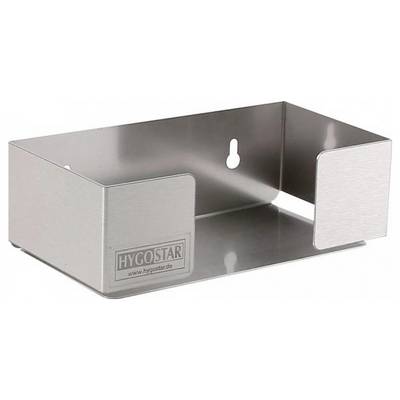 Metal wall mounting bracket, rectangular, with fixing hole. Suitable for Hygostar products.