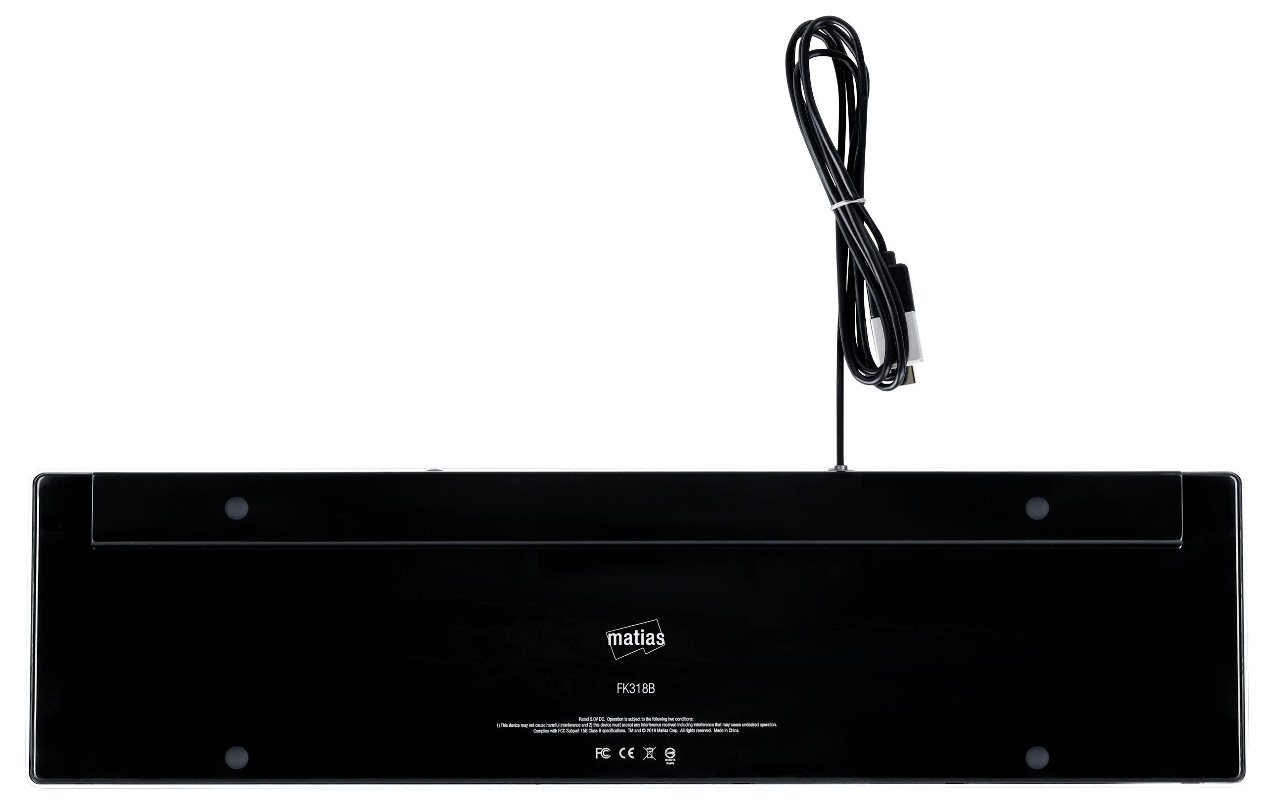 Matias FK318B Wired Aluminium Keyboard for Mac USB Keyboard English (US), QWERTY, Macintosh Space Grey-2