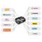 A Bosch charger in the centre, surrounded by logos of several brands, including Flymo, Gardena, Gloria and others, demonstrating compatibility.