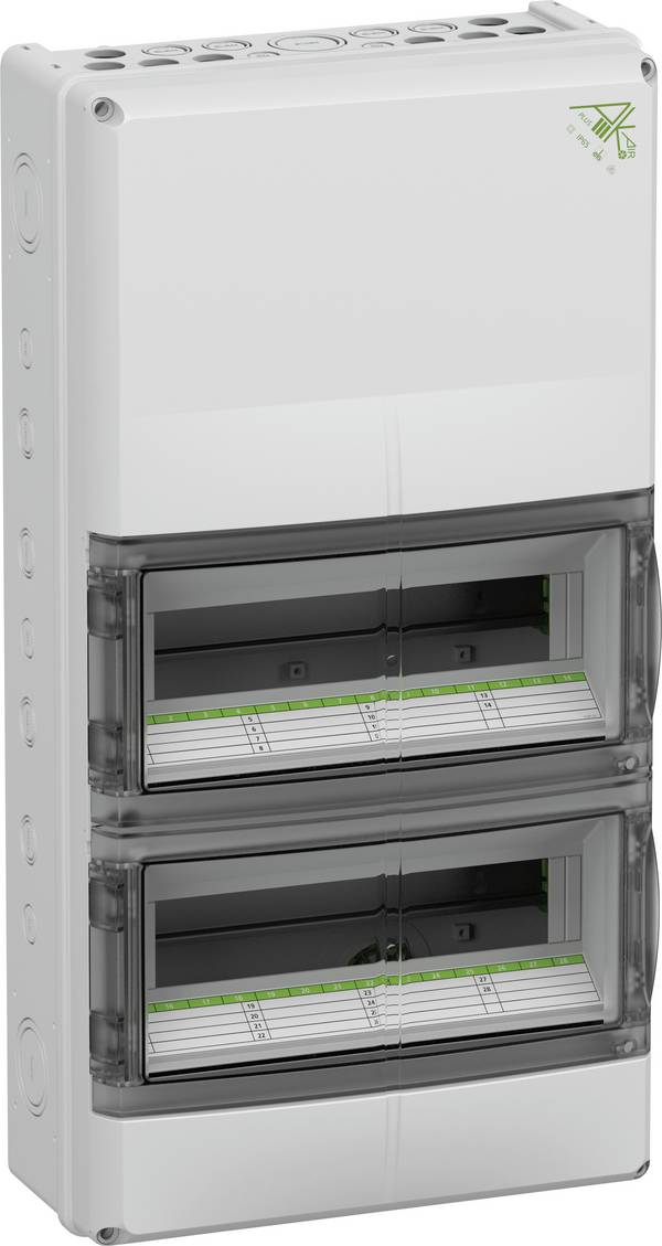 Spelsberg 73362852 AK 28 Plus UL Distribution board Surface-mount, Wall No. of partitions = 28 No. of rows = 2 Content 1 pc(s)