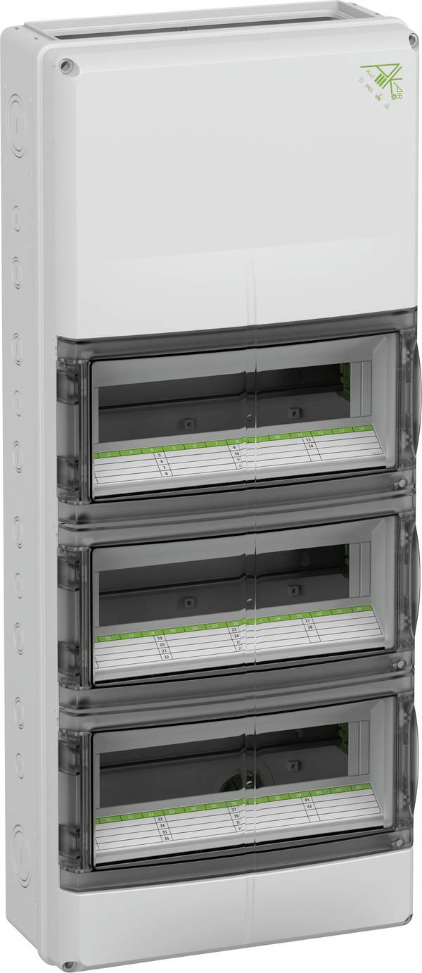 Spelsberg 73374252 AK-F 42 Plus UL Distribution board Surface-mount, Wall No. of partitions = 42 No. of rows = 3 Content 1 pc(s)