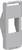 Grey-white plastic holder by WAGO with rectangular opening and 'TOP' label.