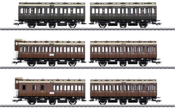 Märklin 42047 H0 6pc-wagon set of KPEV