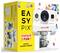 Digital camera "EASYPIX Instant FUN" with instant photo function, on yellow packaging with sample black and white portrait images.