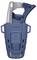 Blue safety cutter in a matching case with a locking mechanism, ideal for precise and safe cutting.