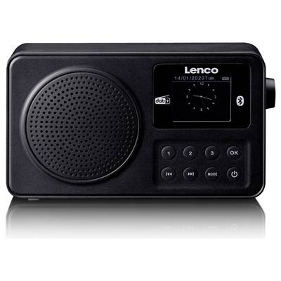 A portable radio with a speaker on the left and a digital display on the right, showing date and time.