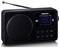 Black portable radio with screen displaying date '14/01/2020 Tue', time and Bluetooth symbol. Control buttons below.