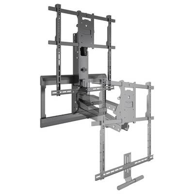 An adjustable TV wall mount that can be moved in different directions. It shows arm mechanisms and brackets.