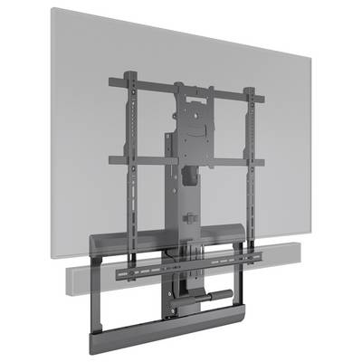 A universal metal TV wall mount with adjustable arms, suitable for large flat-screen televisions.