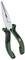 A green pair of pliers with long, narrow jaws and non-slip handles, suitable for precision work.