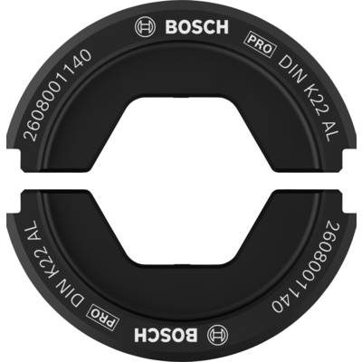 Black Bosch sealing ring with inscriptions 'BOSCH', 'PRO', and 'DIN K22 AL'. Serial numbers on both sides.