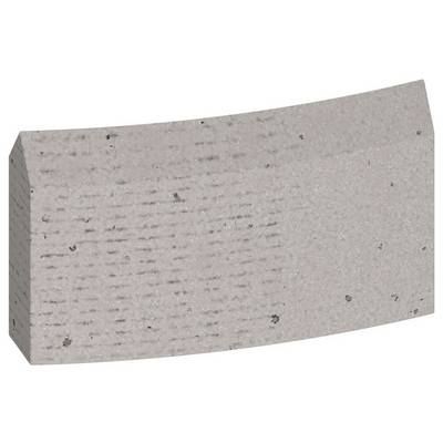 A grey, slightly curved rectangular brick with a textured surface.