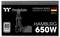 'Power Supply Label: Thermaltake German Series, 650W, ATX 3.1, 80 Plus 230V EU. Image of Hamburg Church, German flag.'