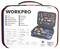 Tool kit set with various tools such as pliers, screwdrivers and spanners in a compact case.