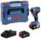 Cordless drill set with case, charger and 18V battery, Bosch brand.