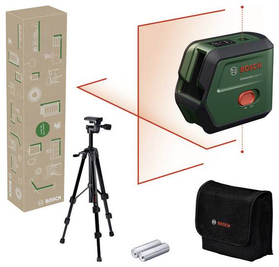 Bosch Home and Garden UniversalLevel 2 Set Cross line laser Range (max.): 12 m