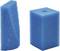 Two blue, textured foam blocks, one with a slanted top and the other with a flat surface, positioned side by side against a white background.