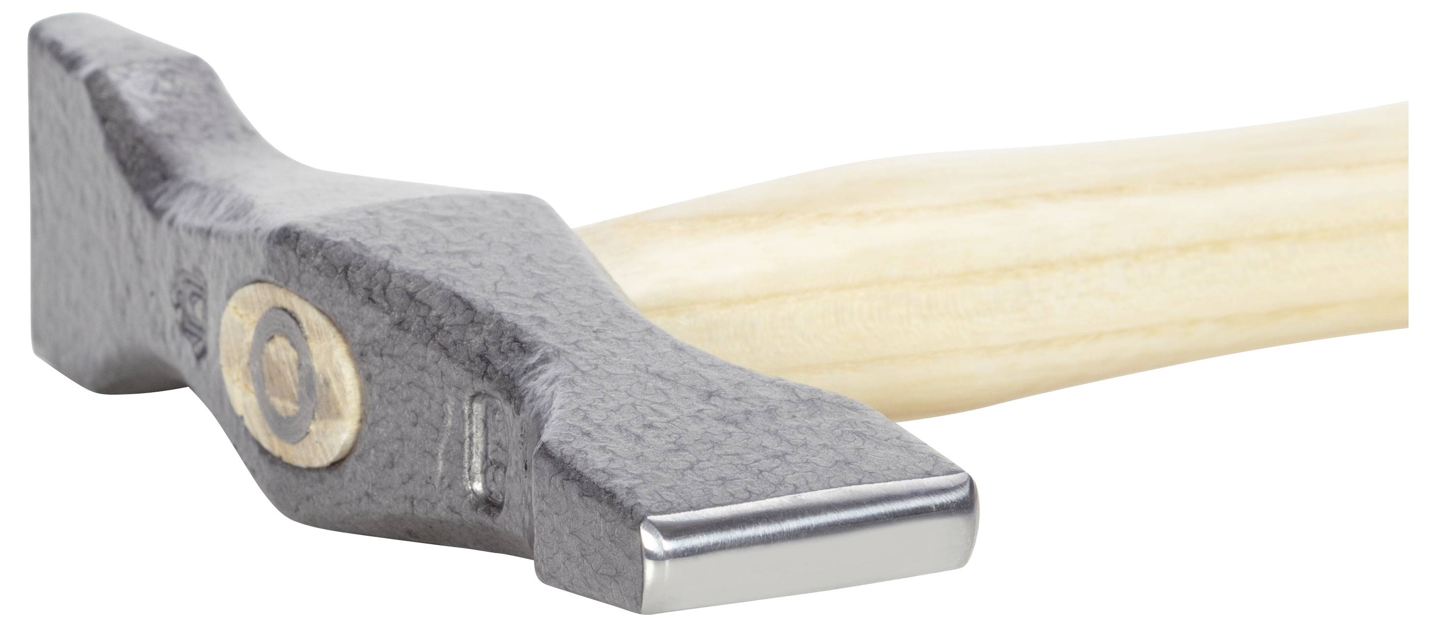 A hammer with a wooden handle and a metallic head, often used for fine work or clamping tasks.