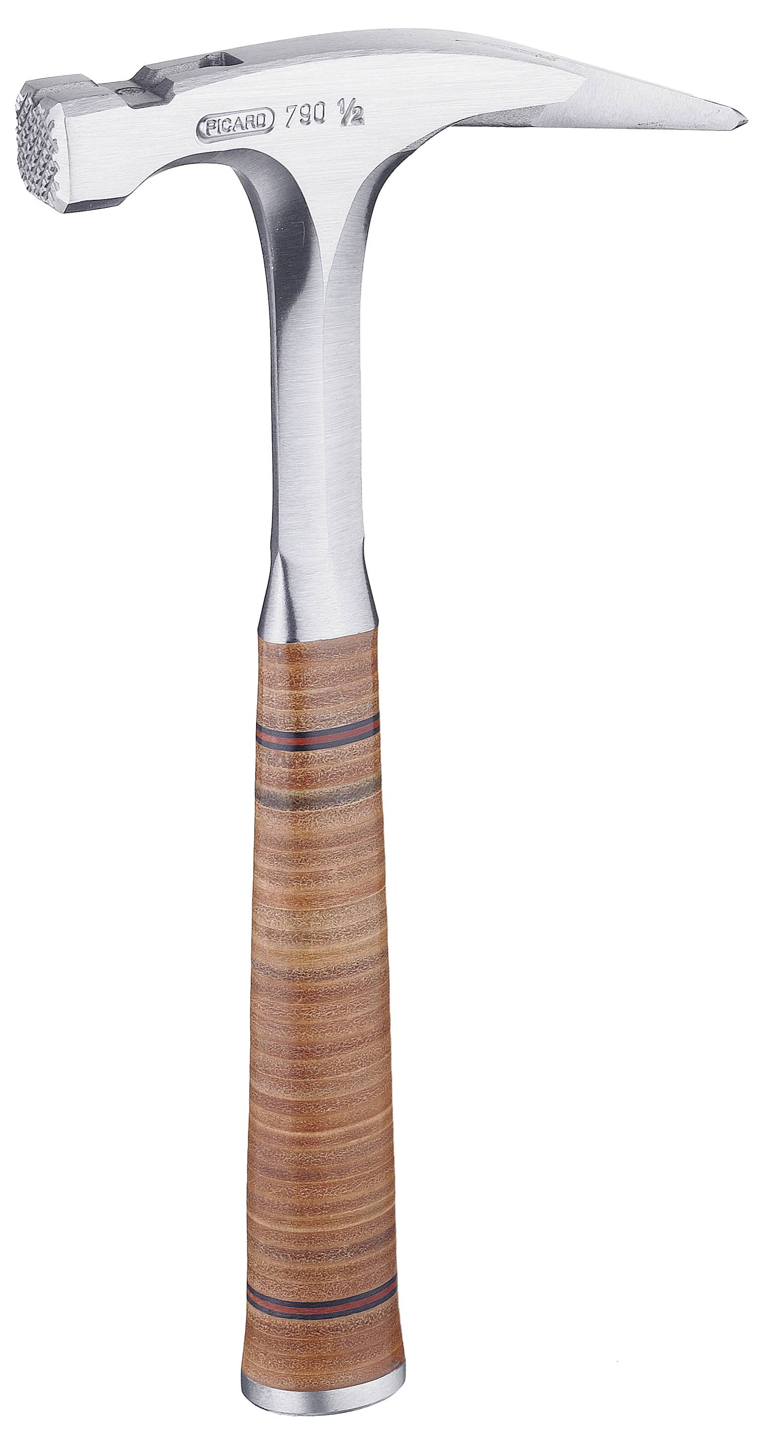 A silver hammer with a wooden handle and metal head, suitable for craftwork.