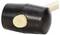 A rubber mallet with a black head and light wooden handle, suitable for gentle hammering without damaging the surface.