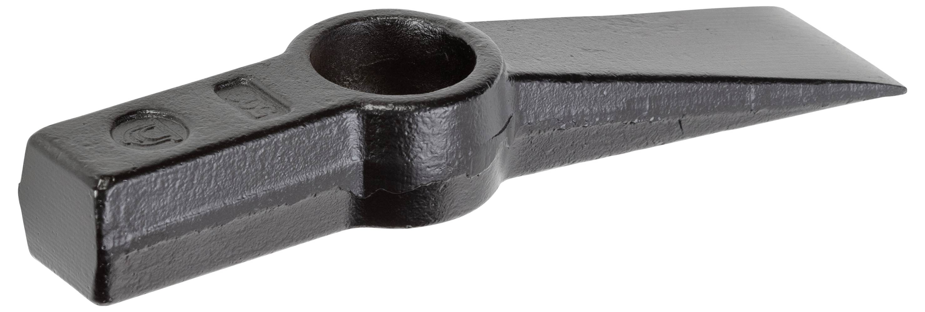 A metal wedge, also known as a chain splitter, used in woodworking.