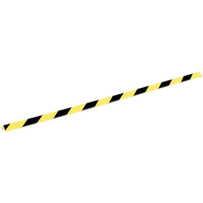Black and yellow warning tape with diagonal stripes, commonly used to cordon off hazardous areas.