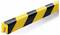 Black and yellow foam edge protection, used to prevent injuries from sharp edges or corners.