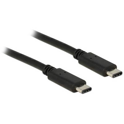 Two USB-C cable plugs, black, lie parallel next to each other.