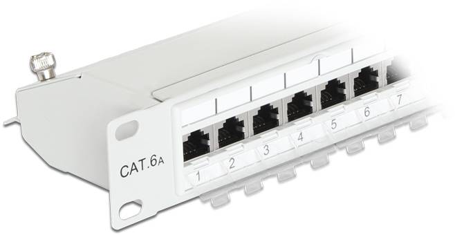 Delock 43319 Patch panel 483 mm (19") CAT 6A 1 U Grey Equipped-3