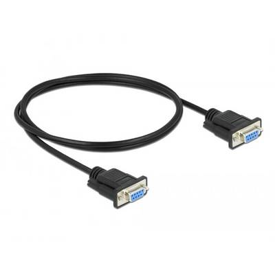 The image shows a black VGA cable with two connectors at its ends, used for connecting computers to monitors.