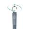 Grey portable lamp with a hook at the top, which is rotatable 360 degrees for hanging. Text on the lamp: 'LED Lamp'.