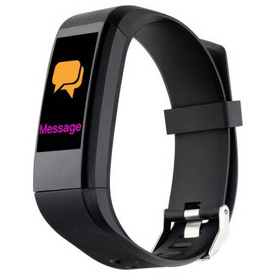 A fitness wristband with a message icon display on the screen. The screen shows a speech bubble and the word 'Message'.
