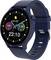 A blue smartwatch displays the dial showing the time as 22:10, heart rate of 102, and calories burned at 1.26 kcal.